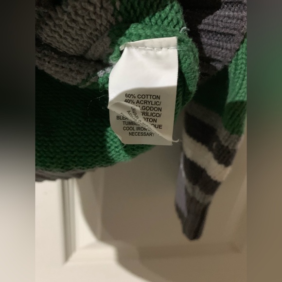 Kids Children’s Place Green Striped Sweater - Picture 5 of 6